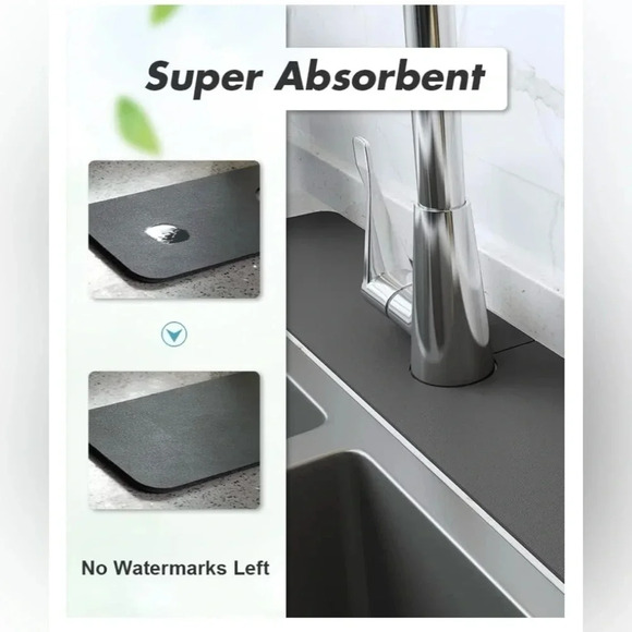 NWT Splash Guard for Sink Faucet-1PC L Size Super Absorbent Fast Drying Mat - Picture 8 of 8
